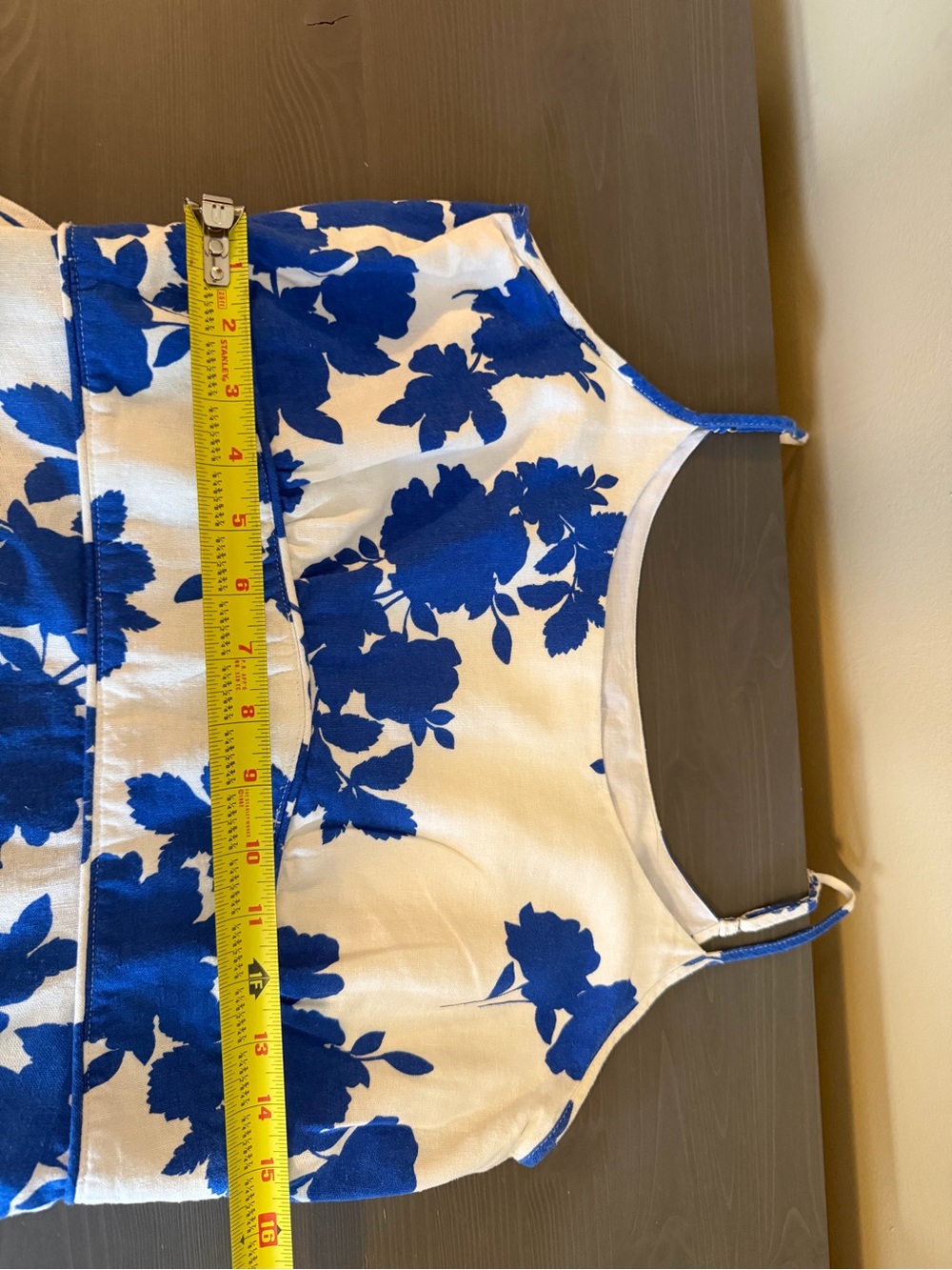 Blue Floral Spaghetti-Strap Maxi Dress - White & Royal Blue - Picture 6 of 7